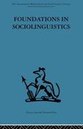 Hymes |  Foundations in Sociolinguistics | Buch |  Sack Fachmedien
