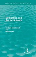 MacDonald / Pettit |  Semantics and Social Science | Buch |  Sack Fachmedien