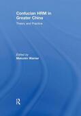 Warner |  Confucian HRM in Greater China | Buch |  Sack Fachmedien