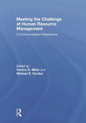 Miller / Gordon |  Meeting the Challenge of Human Resource Management | Buch |  Sack Fachmedien