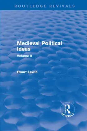 Lewis |  Medieval Political Ideas (Routledge Revivals) | Buch |  Sack Fachmedien