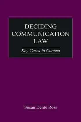 Ross |  Deciding Communication Law | Buch |  Sack Fachmedien