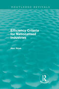 Nove |  Efficiency Criteria for Nationalised Industries | Buch |  Sack Fachmedien