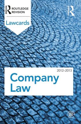 Routledge | Company Lawcards 2012-2013 | Buch | 978-0-415-68330-2 | sack.de