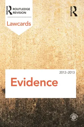 Routledge |  Evidence Lawcards 2012-2013 | Buch |  Sack Fachmedien