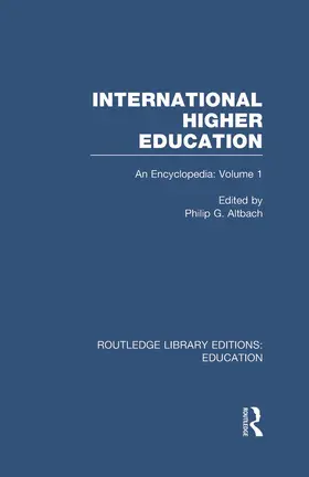Altbach |  International Higher Education Volume 1 (RLE Edu G) | Buch |  Sack Fachmedien