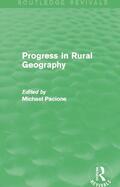 Pacione |  Progress in Rural Geography | Buch |  Sack Fachmedien