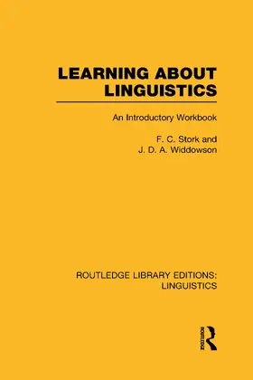 Stork / Widdowson |  Learning about Linguistics | Buch |  Sack Fachmedien