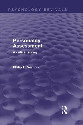 Vernon |  Personality Assessment (Psychology Revivals) | Buch |  Sack Fachmedien