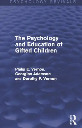 Vernon / Adamson |  The Psychology and Education of Gifted Children | Buch |  Sack Fachmedien