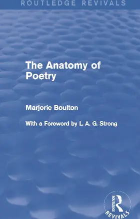 Boulton |  The Anatomy of Poetry (Routledge Revivals) | Buch |  Sack Fachmedien