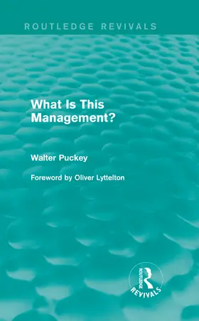 Puckey |  What Is This Management? | Buch |  Sack Fachmedien