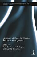 Sanders / Cogin / Bainbridge |  Research Methods for Human Resource Management | Buch |  Sack Fachmedien
