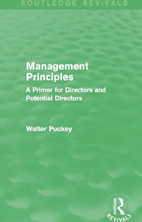Puckey |  Management Principles (Routledge Revivals) | Buch |  Sack Fachmedien