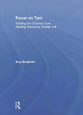 Benjamin | Focus on Text | Buch | 978-0-415-73475-2 | www.sack.de