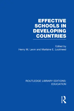Levin / Lockheed |  Effective Schools in Developing Countries | Buch |  Sack Fachmedien