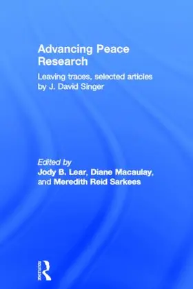 Singer / Lear / Macaulay | Advancing Peace Research | Buch | 978-0-415-77959-3 | www.sack.de