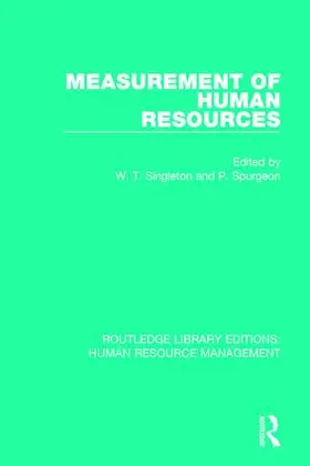 Singleton / Spurgeon |  Measurement of Human Resources | Buch |  Sack Fachmedien