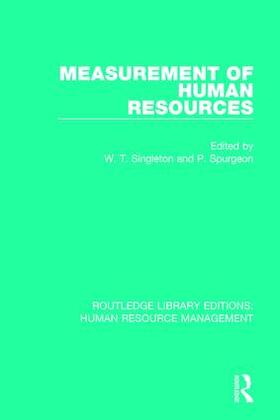 Singleton / Spurgeon | Measurement of Human Resources | Buch | 978-0-415-78601-0 | sack.de