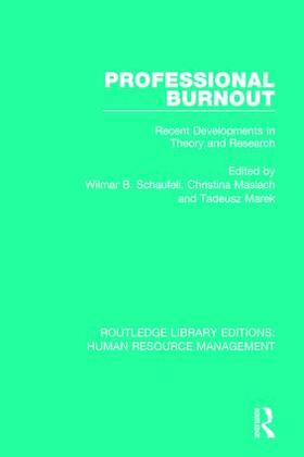 Schaufeli / Maslach / Marek | Professional Burnout | Buch | sack.de