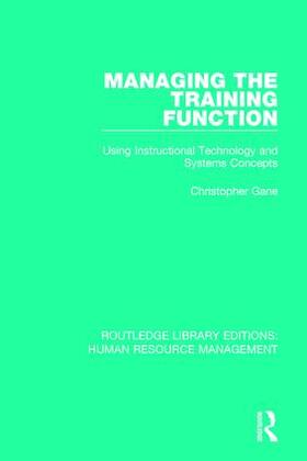 Gane | Managing the Training Function | Buch | 978-0-415-78879-3 | sack.de