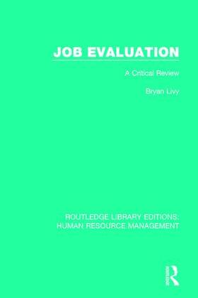 Livy | Job Evaluation | Buch | 978-0-415-78924-0 | sack.de