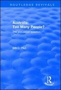 Paul |  Australia: Too Many People? | Buch |  Sack Fachmedien