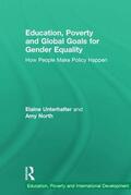 Unterhalter / North |  Education, Poverty and Global Goals for Gender Equality | Buch |  Sack Fachmedien