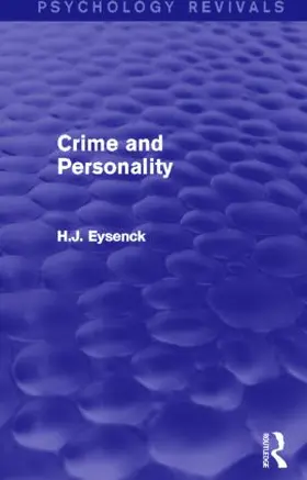 Eysenck |  Crime and Personality (Psychology Revivals) | Buch |  Sack Fachmedien
