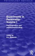 Eysenck |  Experiments in Personality: Volume 1 (Psychology Revivals) | Buch |  Sack Fachmedien