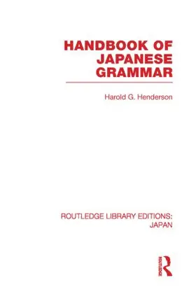 Henderson |  Handbook of Japanese Grammar | Buch |  Sack Fachmedien