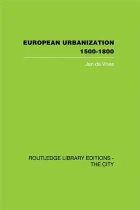 de Vries |  European Urbanization, 1500-1800 | Buch |  Sack Fachmedien