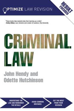 Hendy / Hutchinson | Optimize Criminal Law | Buch | 978-0-415-85712-3 | sack.de