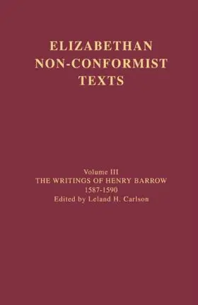 Barrow |  The Writings of Henry Barrow, 1587-1590 | Buch |  Sack Fachmedien