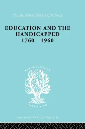 Pritchard | Education and the Handicapped 1760 - 1960 | Buch | 978-0-415-86400-8 | www.sack.de