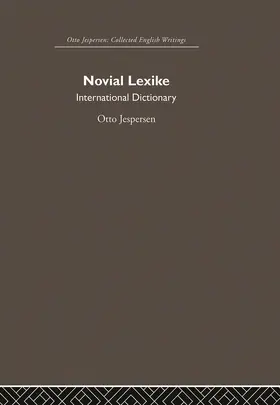 Jespersen |  Novial Lexike | Buch |  Sack Fachmedien