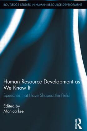 Lee |  Human Resource Development as We Know It | Buch |  Sack Fachmedien