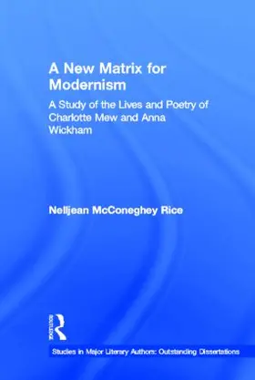 Rice |  A New Matrix for Modernism | Buch |  Sack Fachmedien