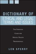 Sperry |  Dictionary of Ethical and Legal Terms and Issues | Buch |  Sack Fachmedien