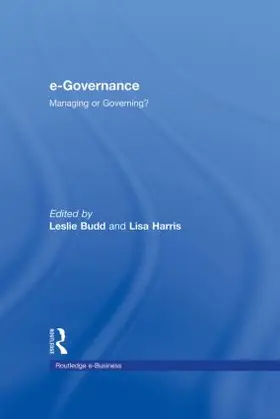 Budd / Harris |  e-Governance | Buch |  Sack Fachmedien