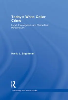 Brightman |  Today's White Collar Crime | Buch |  Sack Fachmedien