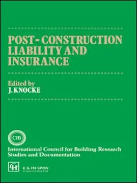 Knocke |  Post-Construction Liability and Insurance | Buch |  Sack Fachmedien
