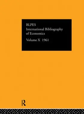  IBSS: Economics: 1961 Volume 10 | Buch |  Sack Fachmedien