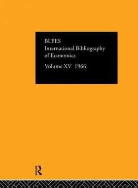  Intl Biblio Econom 1966 Vol 15 | Buch |  Sack Fachmedien