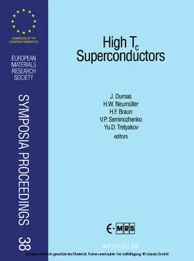 Dumas / Neumüller / Braun |  High Tc Superconductors | eBook | Sack Fachmedien