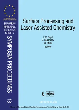 Fogarassy / Boyd / Stuke |  Surface Processing and Laser Assisted Chemistry | eBook | Sack Fachmedien