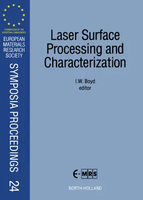 Boyd |  Laser Surface Processing and Characterization | eBook | Sack Fachmedien