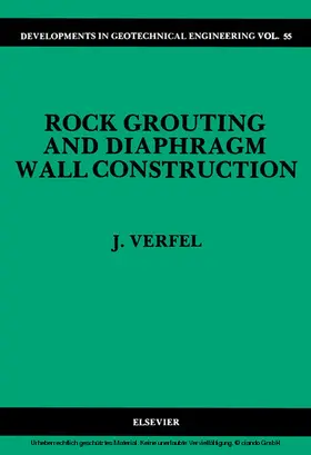 Verfel |  Rock Grouting and Diaphragm Wall Construction | eBook | Sack Fachmedien