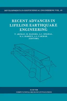 Ariman / Hamada / Singhal |  Recent Advances in Lifeline Earthquake Engineering | eBook | Sack Fachmedien
