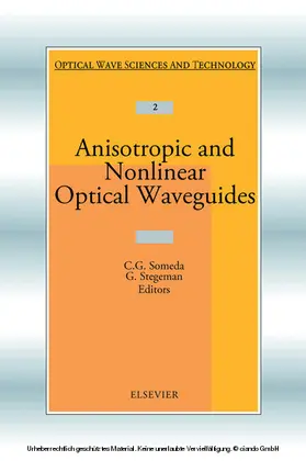 Someda / Stegeman |  Anisotropic and Nonlinear Optical Waveguides | eBook | Sack Fachmedien